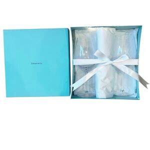 Tiffany & Co Crystal Wine Glasses Set of 2 – German Made, New in Box